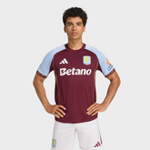 Camisa Aston Villa I 25/26 Adidas Torcedor Masculina - Vinho e Azul