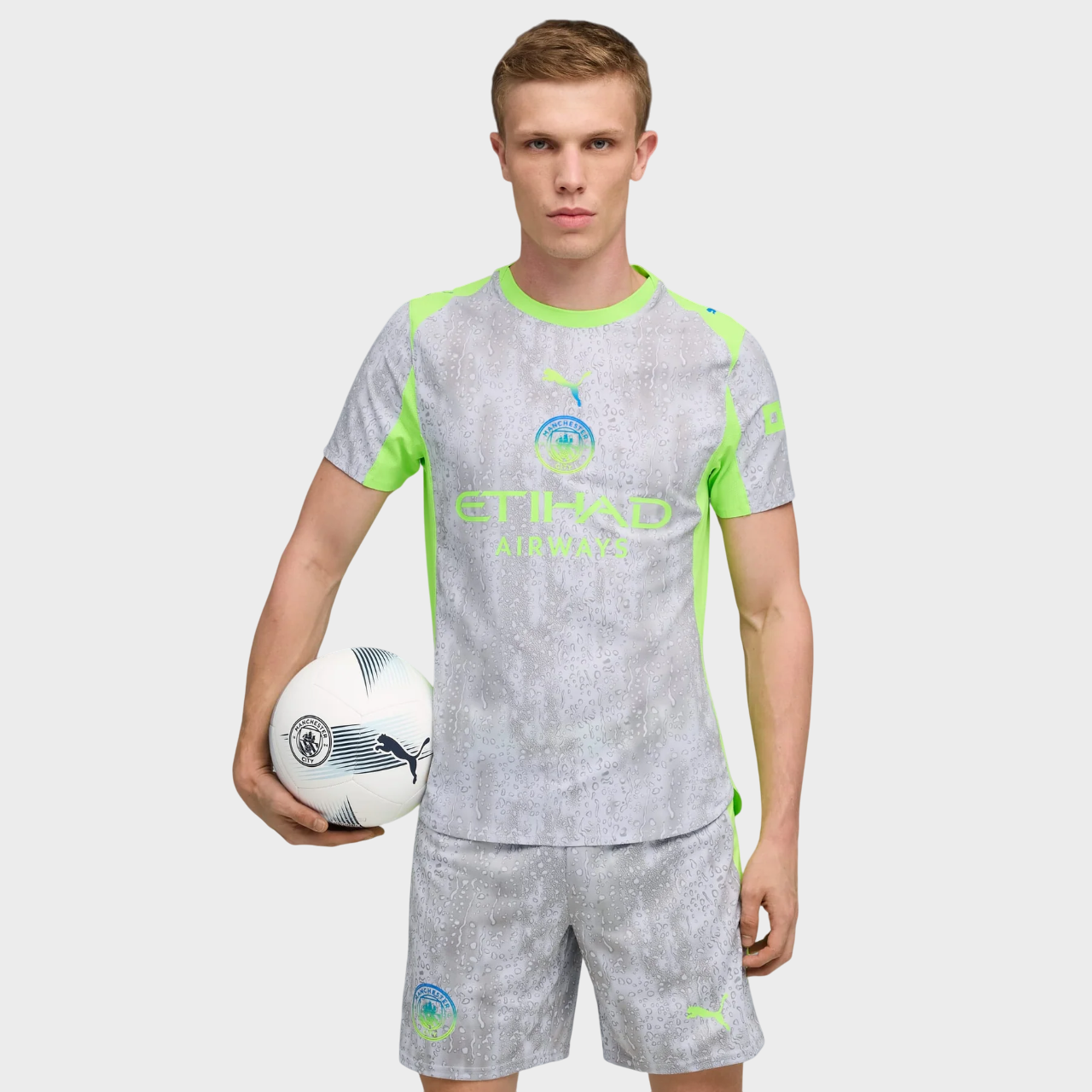 Camisa Manchester City III 25/26 - Torcedor Puma Masculina - Cinza