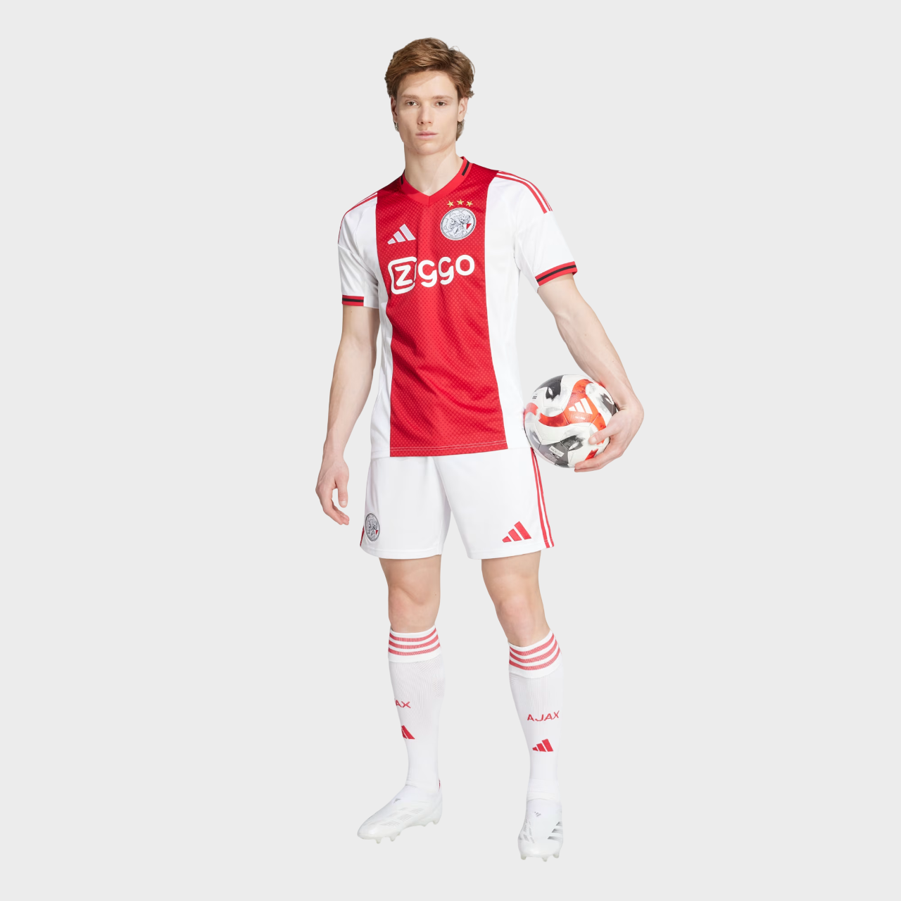 Camisa Ajax I 25/26 Adidas Masculina - Vermelho e Branco