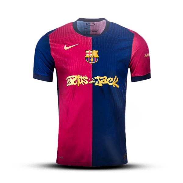 Camisa Barcelona Home x Travis Scott 24/25 - Torcedor Masculino - Azul e Grená