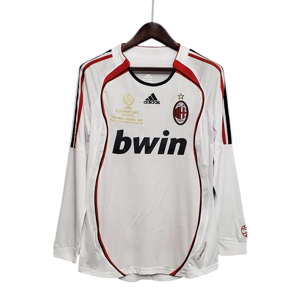 Camisa Milan II 2006/2007 Manga Longa - Retrô - Branca