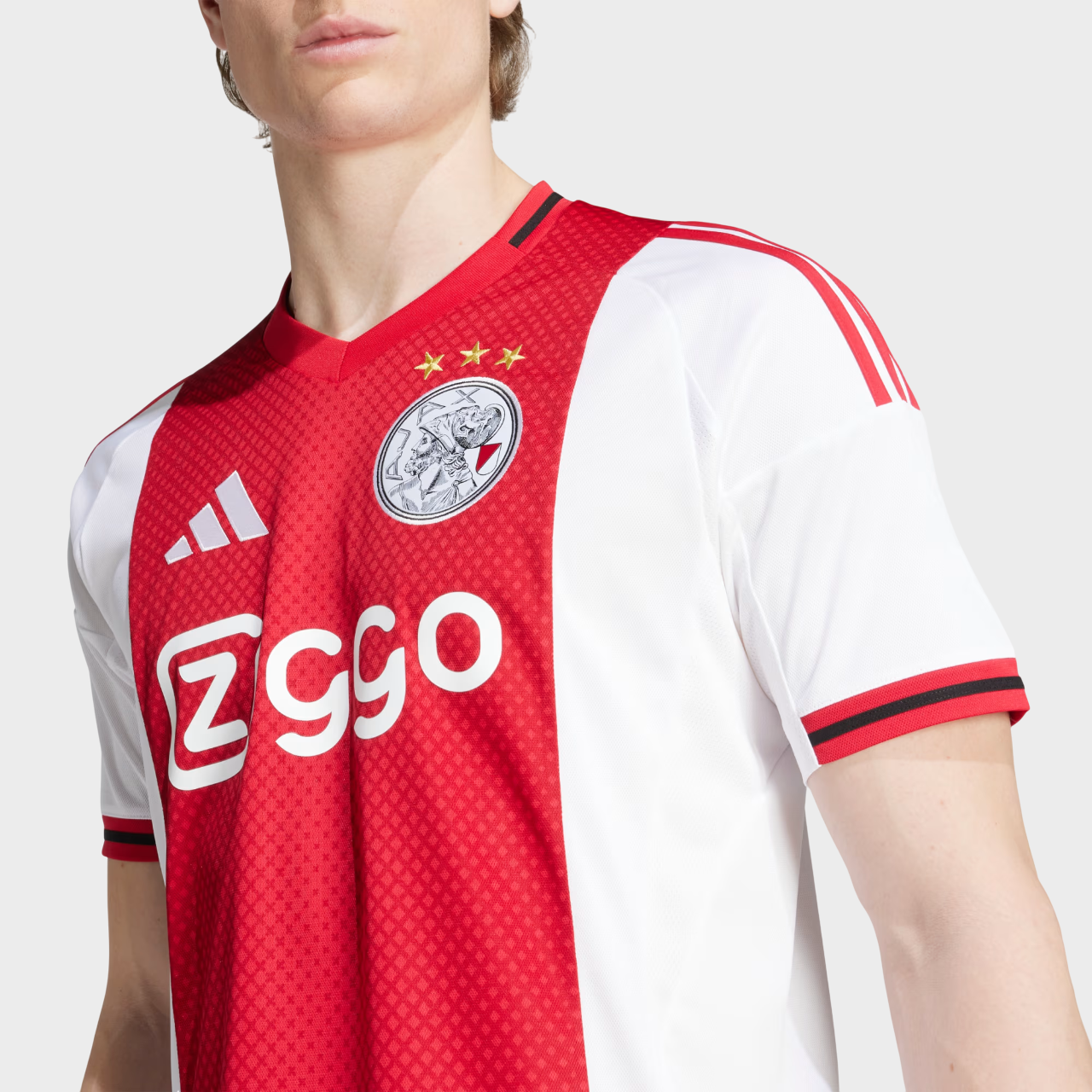 Camisa Ajax I 25/26 Adidas Masculina - Vermelho e Branco
