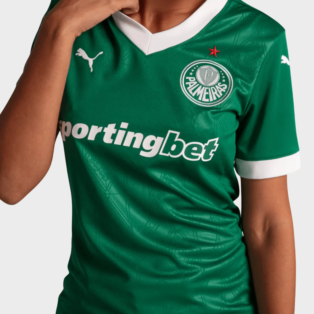 Camisa Palmeiras Feminina I 25/26 Torcedor Puma - Verde