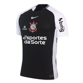 Camisa Corinthians II 25/26 - Jogador - Preta + Patrocínios