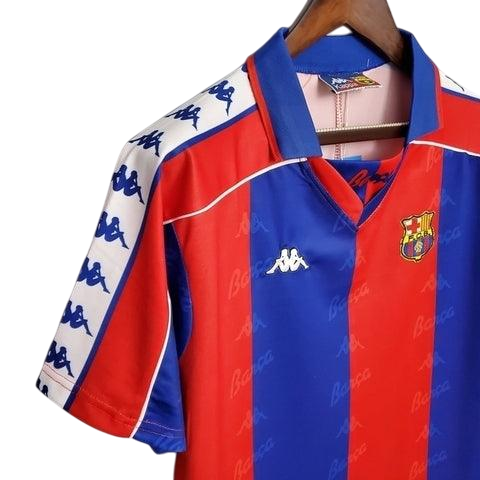 Camisa Barcelona I 1992/1995 Kappa Torcedor - Azul e Grená - Retrô