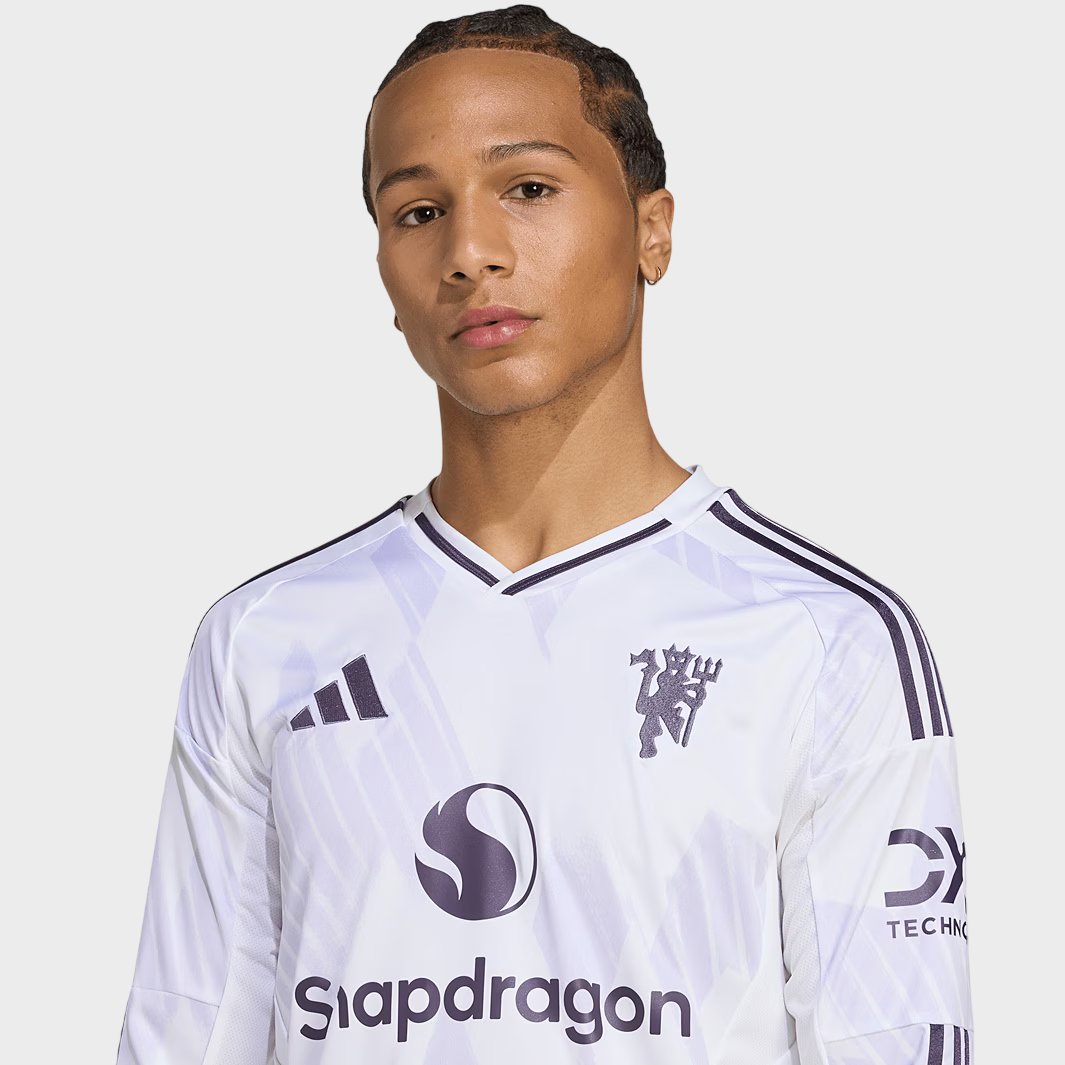 Camisa Manchester United II Manga Longa 25/26 - Torcedor Adidas Masculina - Branca