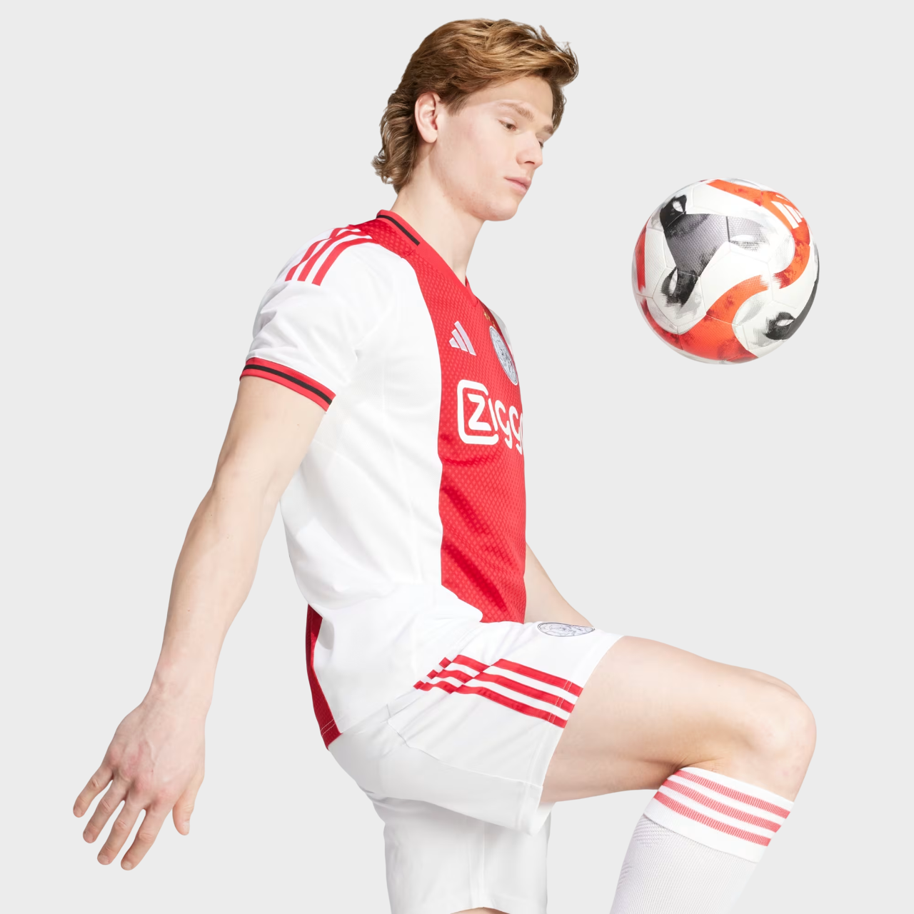 Camisa Ajax I 25/26 Adidas Masculina - Vermelho e Branco