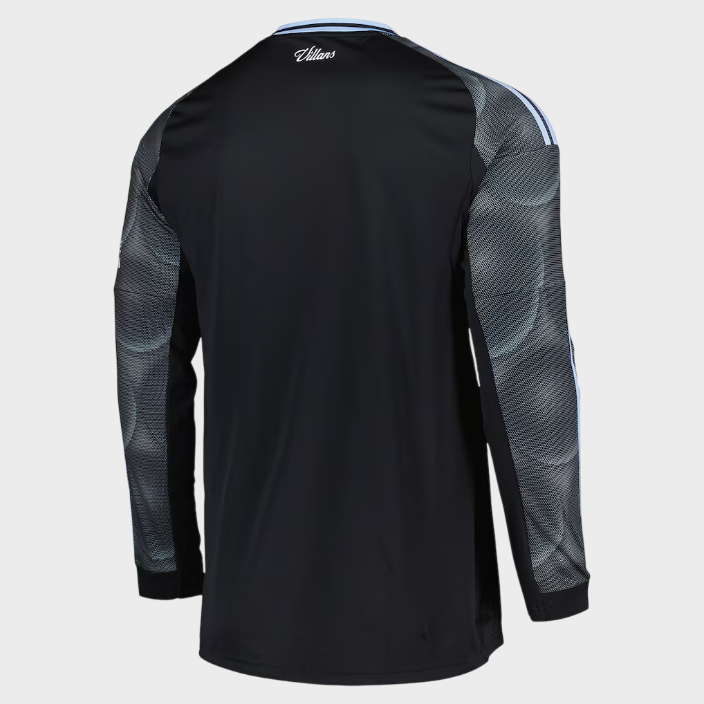 Camisa Aston Villa II Manga Longa 25/26 Adidas Torcedor Masculina - Preta