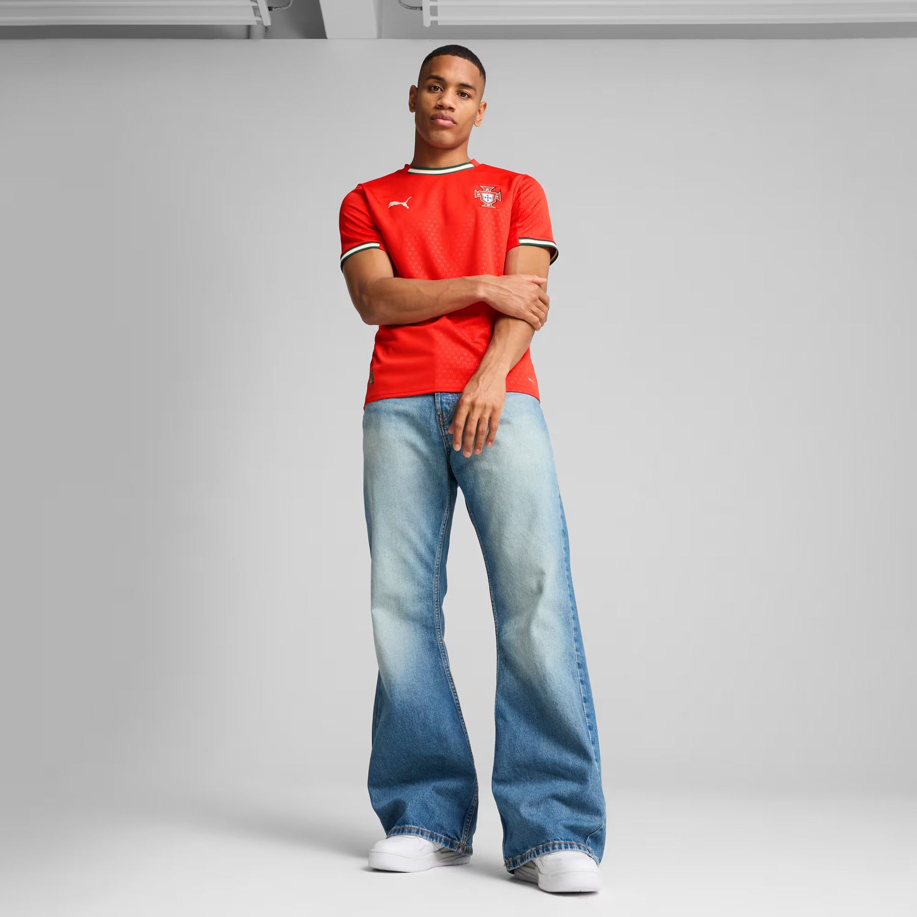 Camisa Portugal I 25/26 - Torcedor Puma Masculina - Vermelha