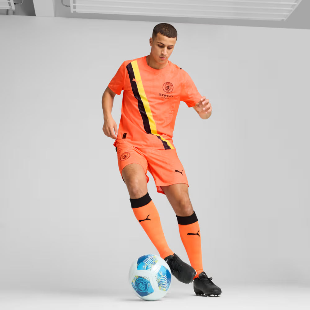 Camisa Manchester City KIDSUPER 25/26 - Torcedor Puma - Laranja