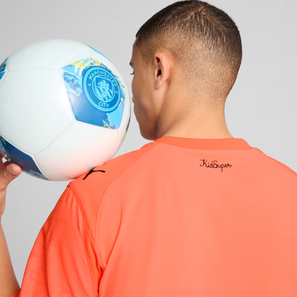 Camisa Manchester City KIDSUPER 25/26 - Torcedor Puma - Laranja