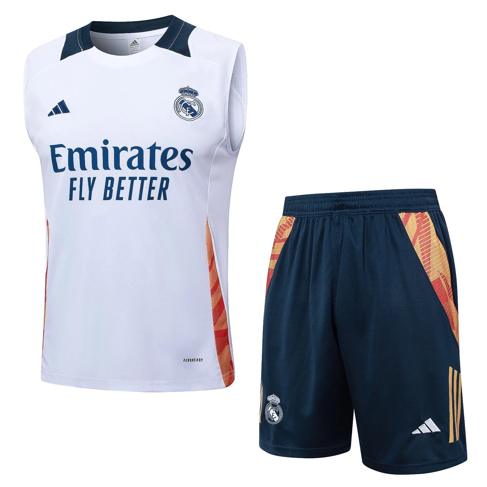 Conjunto Real Madrid Treino Regata 24/25 - Branco