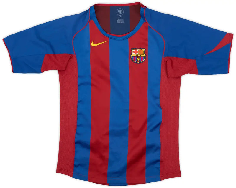 Camisa Barcelona Home 04/05 - Retrô Masculino - Grená