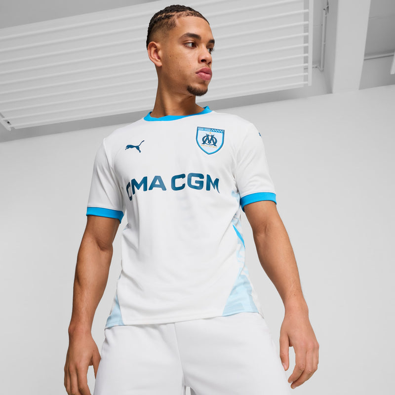 Camisa Olympique de Marseille Home 24/25 - Torcedor Puma Masculino - Branco
