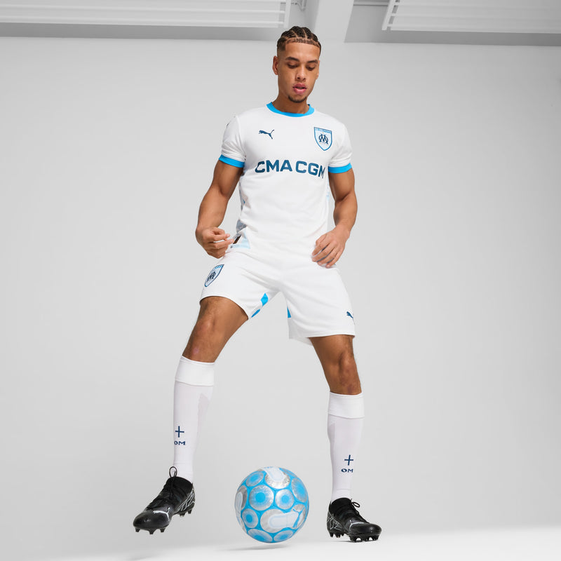 Camisa Olympique de Marseille Home 24/25 - Torcedor Puma Masculino - Branco