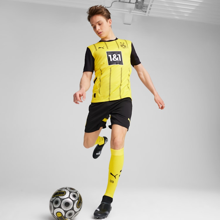 Camisa Borussia Dortmund Home 24/25 - Torcedor Puma Masculino - Amarelo