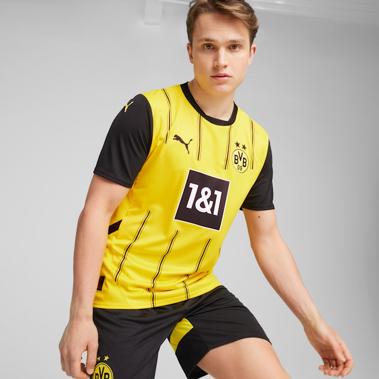 Camisa Borussia Dortmund Home 24/25 - Torcedor Puma Masculino - Amarelo