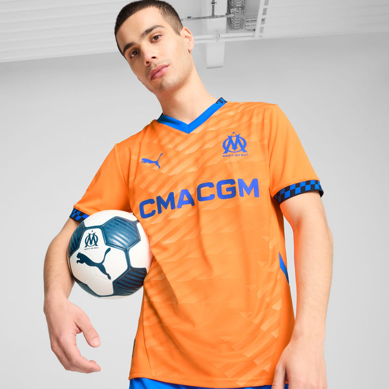 Camisa Olympique de Marseille Third 24/25 - Torcedor Puma Masculino - Laranja