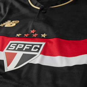 Camisa São Paulo III Manga Longa Comemorativa 25/26 - Preta [PRÉ-VENDA]