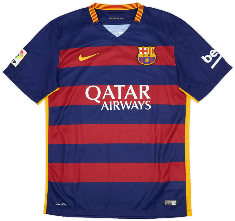 Camisa Barcelona Home 15/16 - Retrô Masculino - Grená