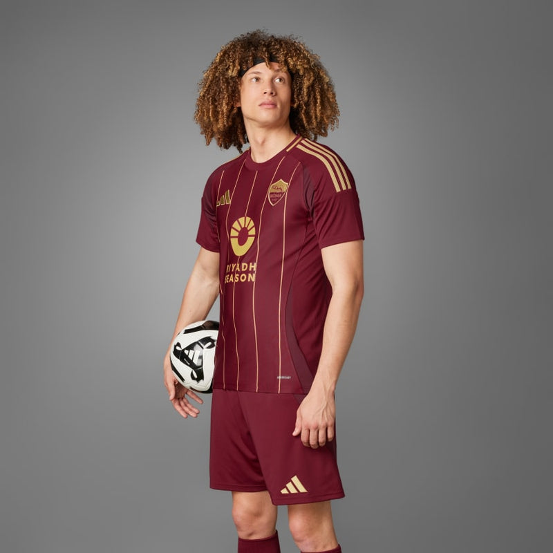 Camisa Roma Home 24/25 - Torcedor Adidas Masculino - Bordô