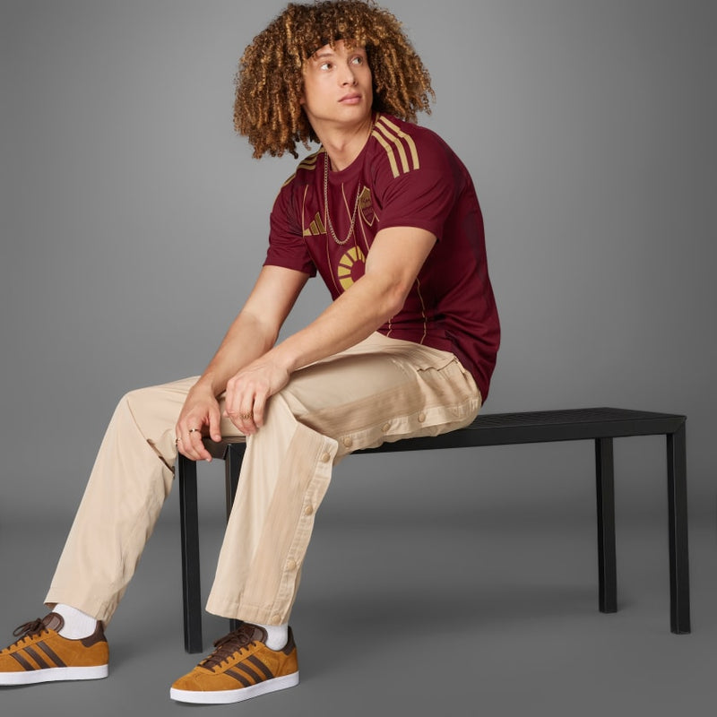 Camisa Roma Home 24/25 - Torcedor Adidas Masculino - Bordô