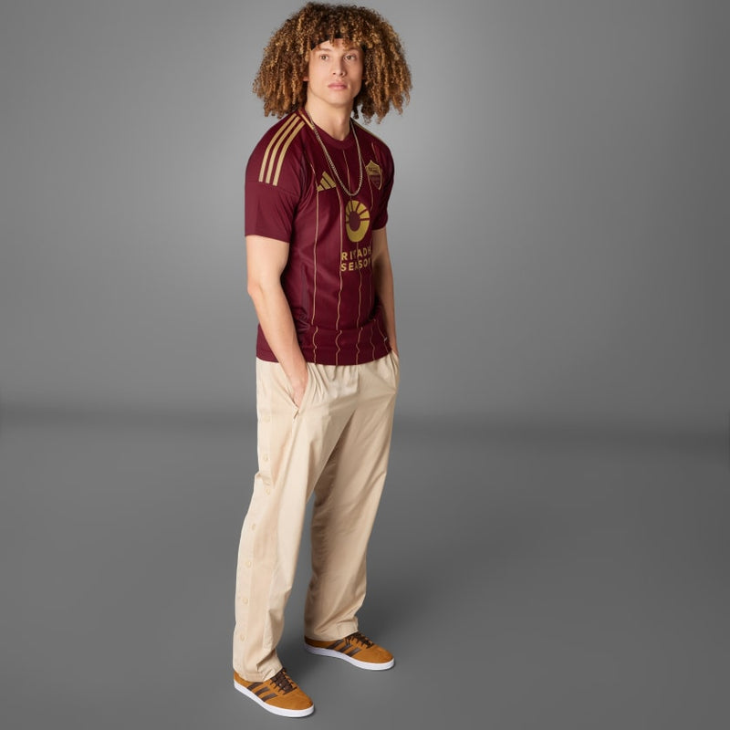 Camisa Roma Home 24/25 - Torcedor Adidas Masculino - Bordô