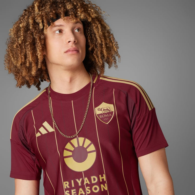 Camisa Roma Home 24/25 - Torcedor Adidas Masculino - Bordô