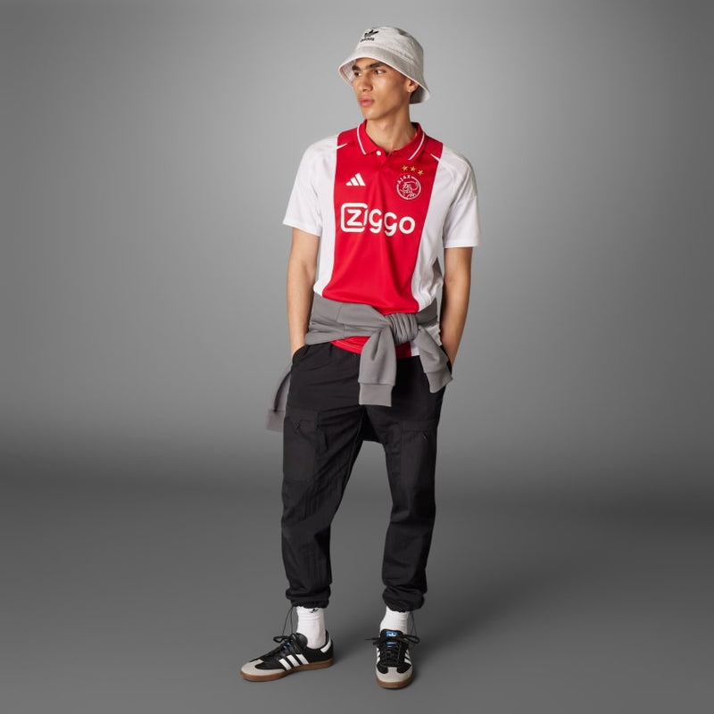 Camisa Ajax Home 24/25 - Torcedor Adidas Masculino - Branco e Vermelho