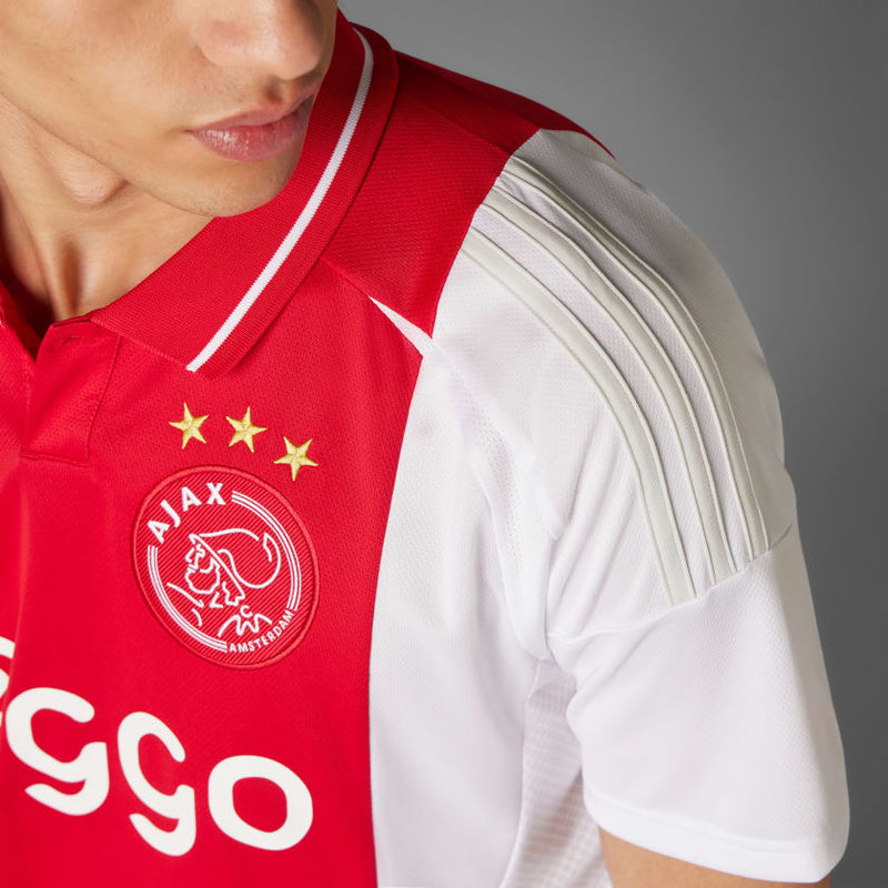 Camisa Ajax Home 24/25 - Torcedor Adidas Masculino - Branco e Vermelho