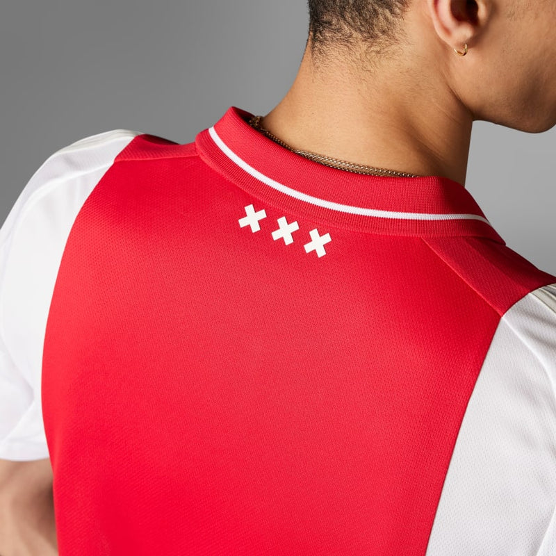 Camisa Ajax Home 24/25 - Torcedor Adidas Masculino - Branco e Vermelho