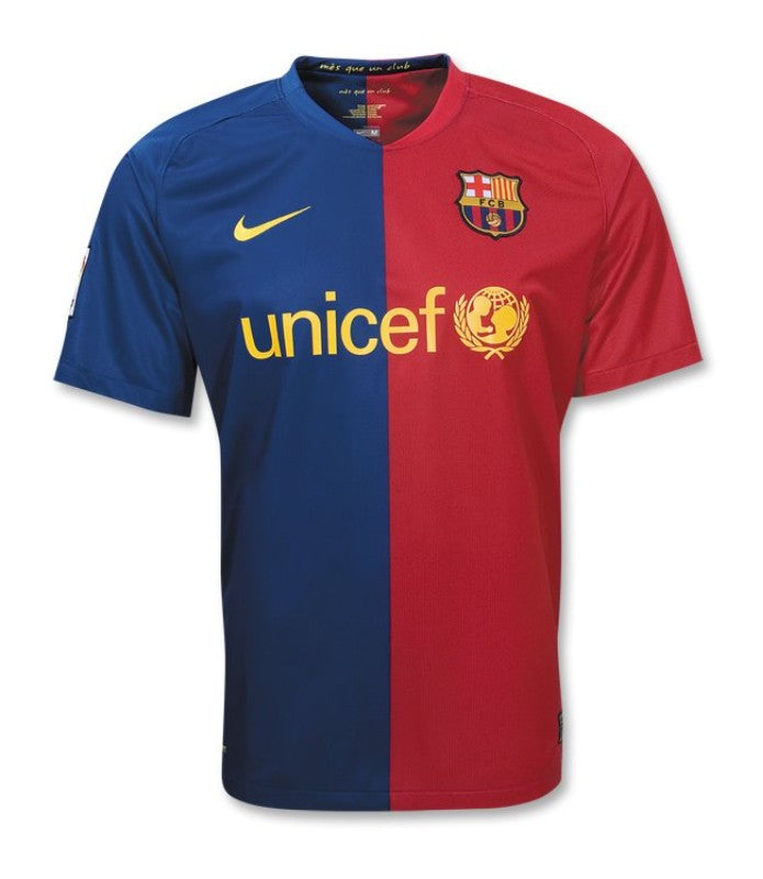 Camisa Barcelona I 2008/2009 Nike Torcedor - Azul e Grená - Retrô