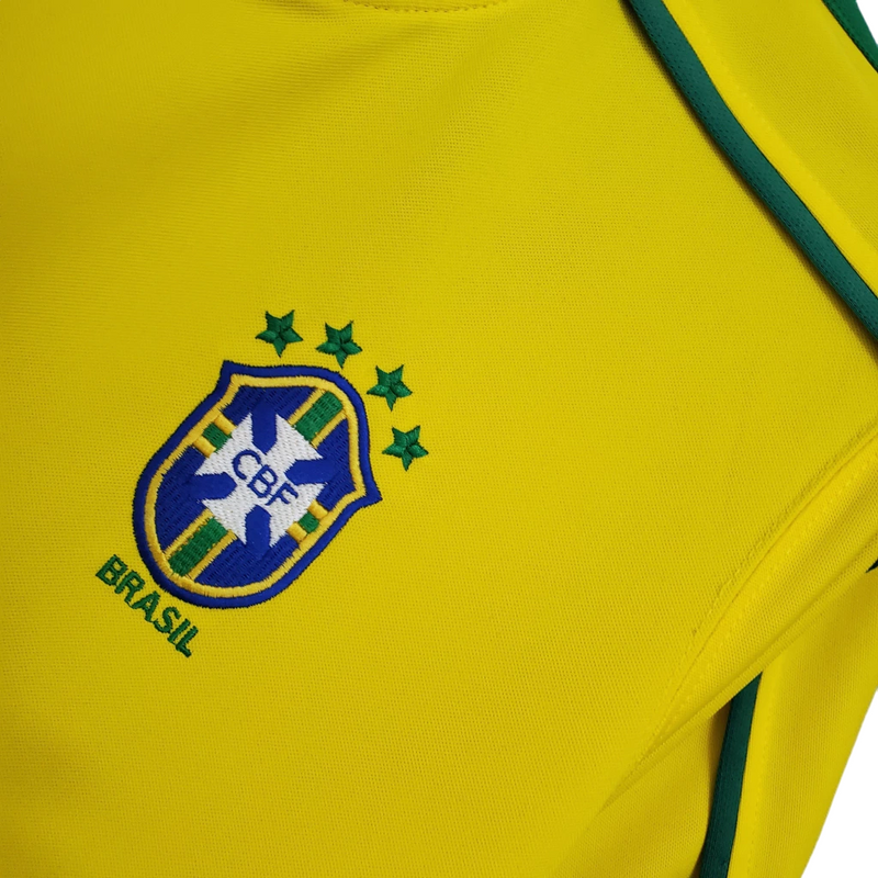 Camisa Seleção Brasileira I 1998 Nike - Amarela - Retrô