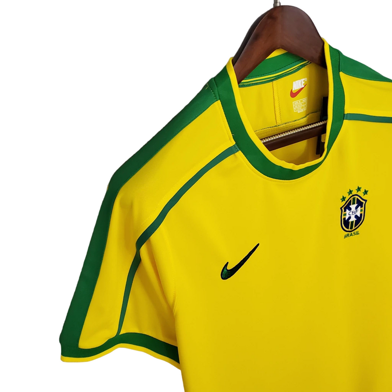 Camisa Seleção Brasileira I 1998 Nike - Amarela - Retrô