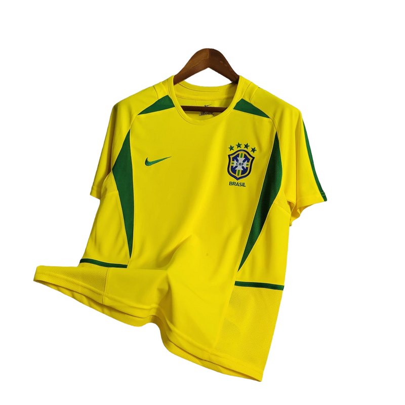 Camisa Seleção Brasileira I 2002 Nike - Amarela - Retrô