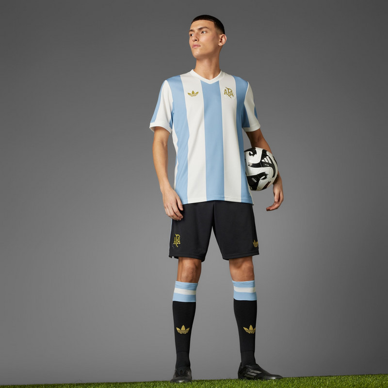 Camisa Argentina Aniversário 2024 - Torcedor Adidas Masculino - Azul e Branco