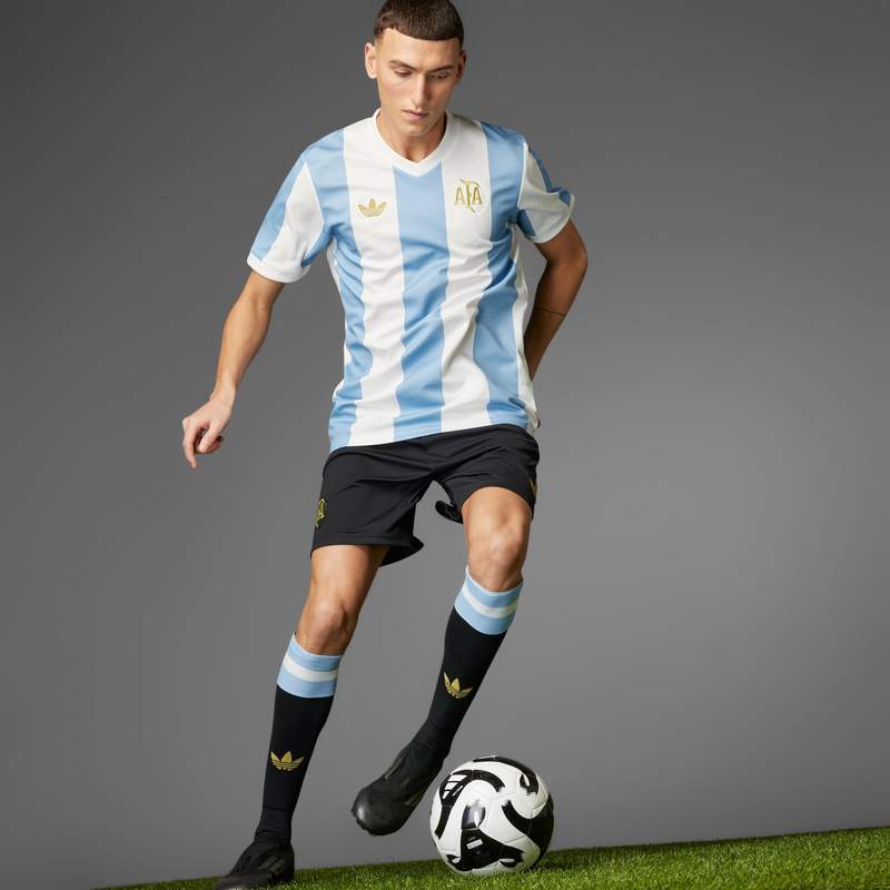Camisa Argentina Aniversário 2024 - Torcedor Adidas Masculino - Azul e Branco