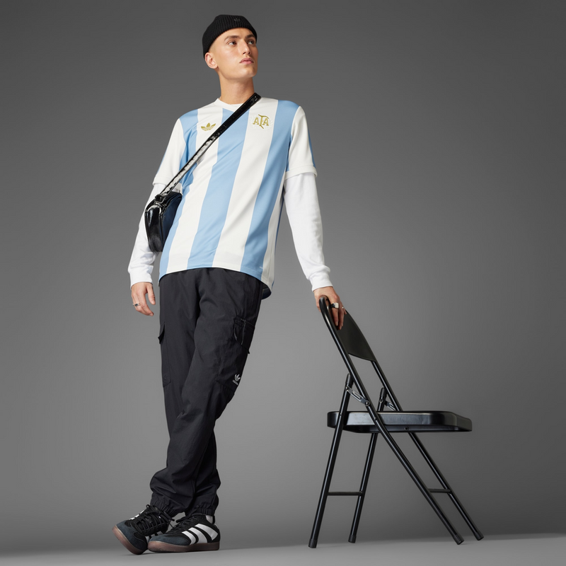 Camisa Argentina Aniversário 2024 - Torcedor Adidas Masculino - Azul e Branco
