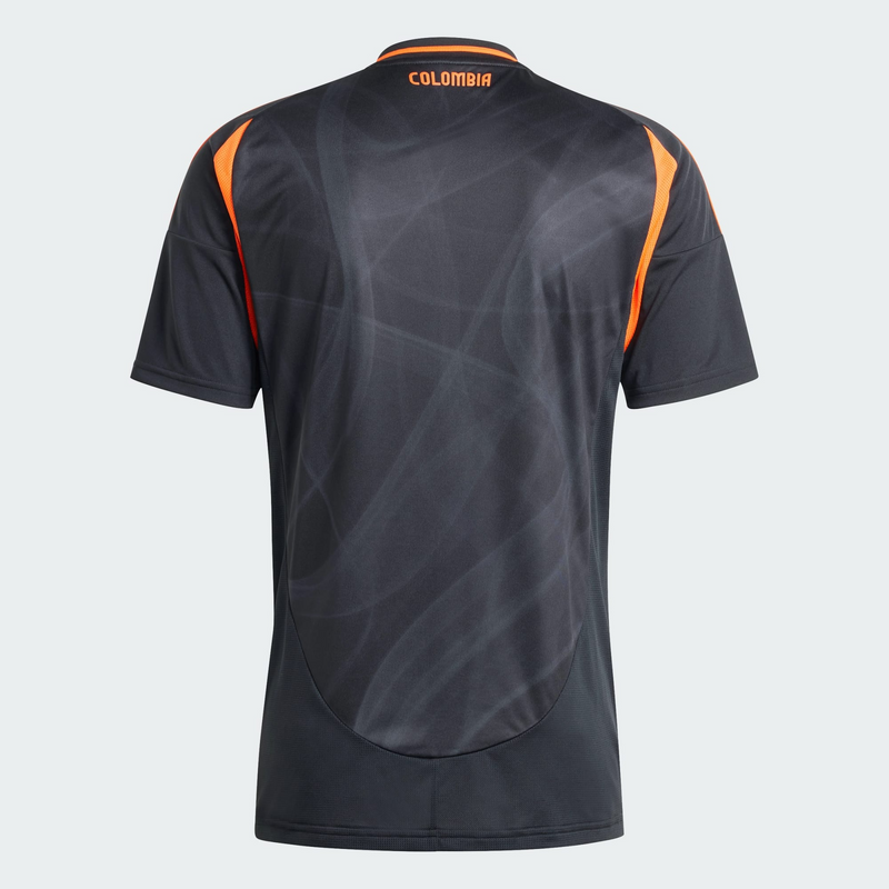 Camisa Colômbia Away 24/26 - Torcedor Adidas Masculino - Preto e Laranja