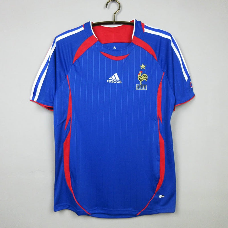 Camisa França I 2006 Adidas - Azul - Retrô