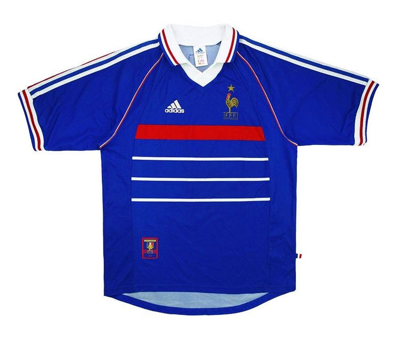 Camisa França I 1998 Adidas - Azul - Retrô