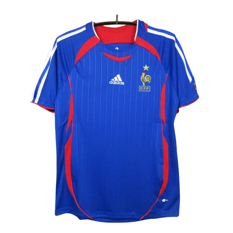 Camisa França I 2006 Adidas - Azul - Retrô