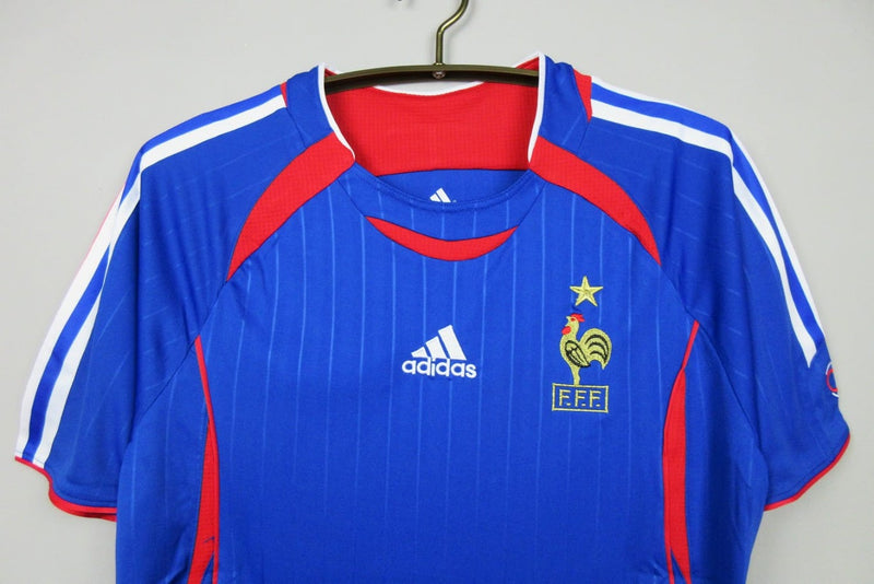 Camisa França I 2006 Adidas - Azul - Retrô