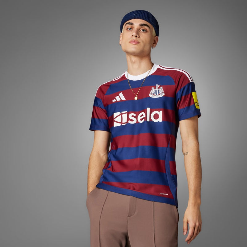 Camisa Newcastle Away 24/25 - Torcedor Adidas Masculino - Vermelho e Azul