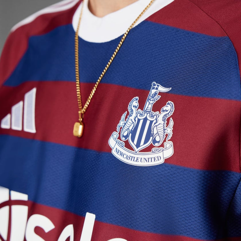 Camisa Newcastle Away 24/25 - Torcedor Adidas Masculino - Vermelho e Azul