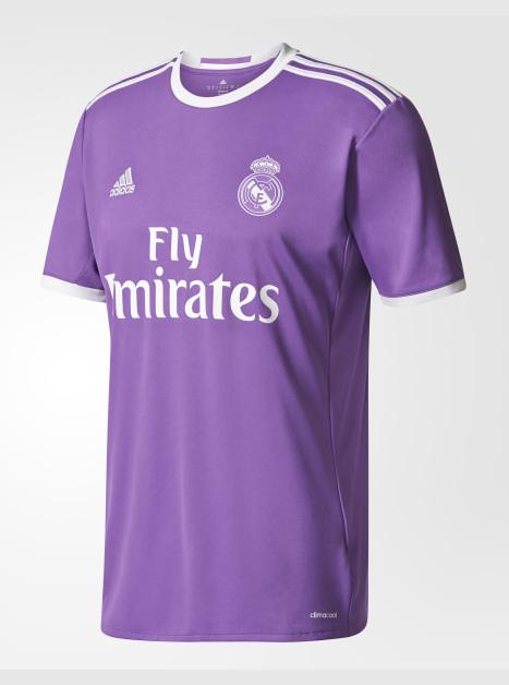 Camisa Real Madrid II 2016/2017 - Adidas - Roxo - Retrô