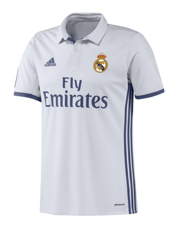 Camisa Real Madrid I 2016/2017 - Adidas - Branco - Retrô