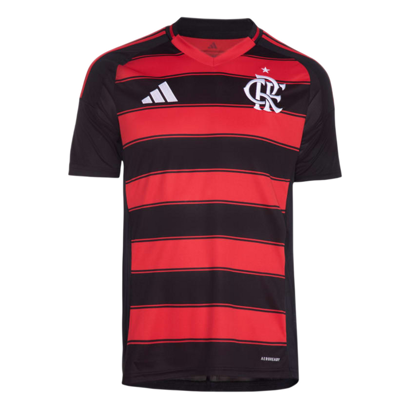 Camisa Flamengo Home 25/26 - Torcedor Adidas Masculino - Vermelho e Preto