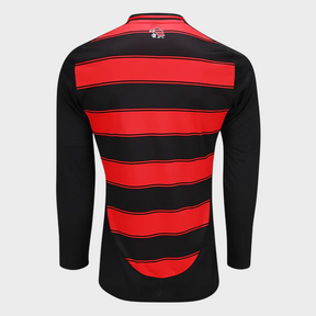 Camisa Flamengo I Manga Longa 25/26 - Vermelha e Preta