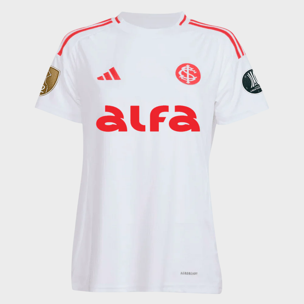 Camisa Internacional Feminina II 25/26 - Branca + Patrocínios
